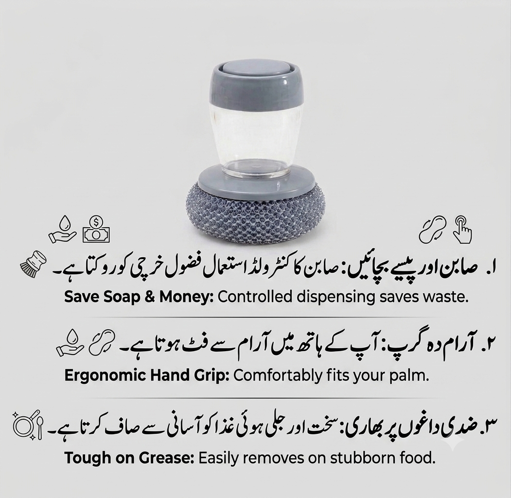 Portable Squeezing Sponge Scrubber