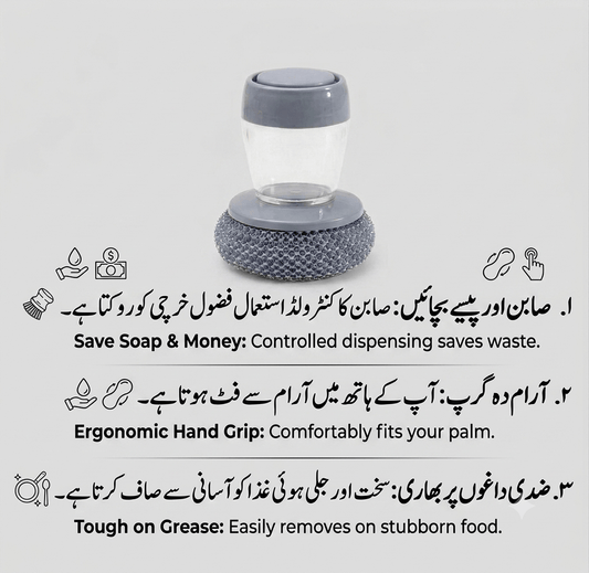 Portable Squeezing Sponge Scrubber