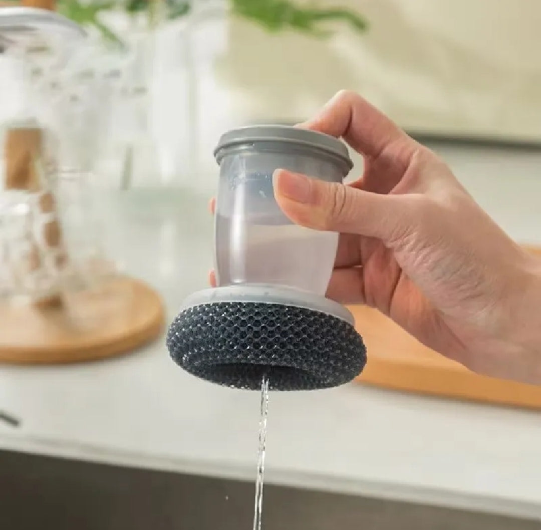 Portable Squeezing Sponge Scrubber